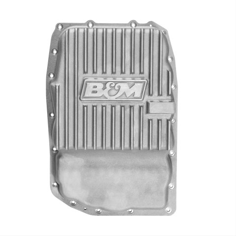 B&M Automatic Transmission Deep Pans for 2019-2021 SIERRA 1500, SILVERADO 1500 - 70392 Pan, Deep, Aluminum, Natural, 2 qt. Capacity Increase, Chevy, GMC, 6L80E, Each thumbnail 2