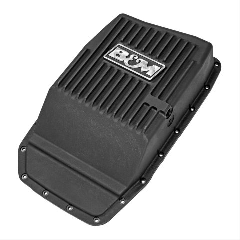 B&M Automatic Transmission Deep Pans 70394 Pan, Deep, Aluminum, Black anodized, Ford, 6R80, Each thumbnail 1