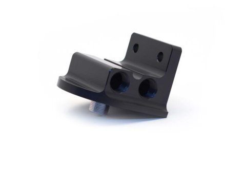 Canton Racing Remote Oil Filter Mounts 22-625 Adapter, Filter, Bolt-On, Aluminum, Black, 3/4-16 in. Thread, Dual 1/2 in. NPT Inlet/Outlet, Each thumbnail 1