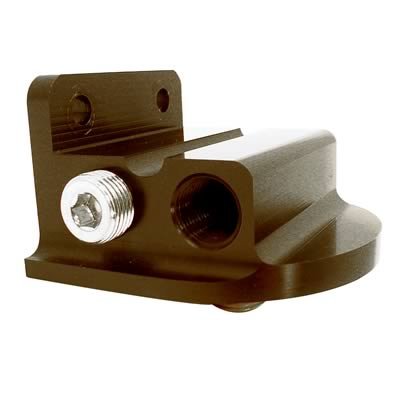 Canton Racing Remote Oil Filter Mounts 22-625 Adapter, Filter, Bolt-On, Aluminum, Black, 3/4-16 in. Thread, Dual 1/2 in. NPT Inlet/Outlet, Each thumbnail 3