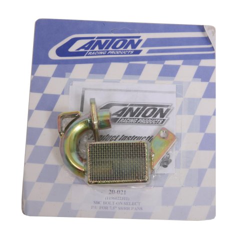 Canton Racing Oil Pan Pickups 20-021 Pickup, Bolt-in, Drag Race Style, 7.5 in. Depth, 0.750 in. Dia. Tube, Melling, Chevy, Small Block, Each thumbnail 1