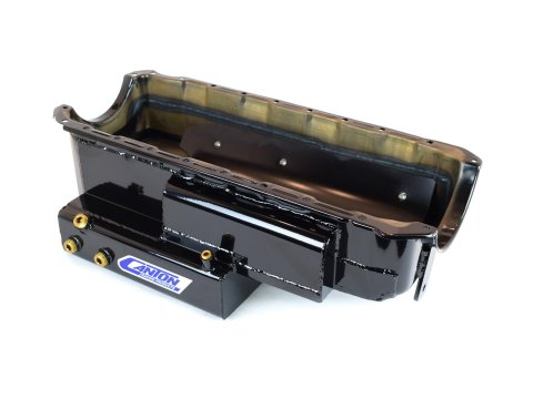 Canton Racing Marine Wet Sump Oil Pans 18-364 Pan, Marine, Steel, Black Powdercoated, 9 qt., Rear Sump, Chevy, Big Block, Each