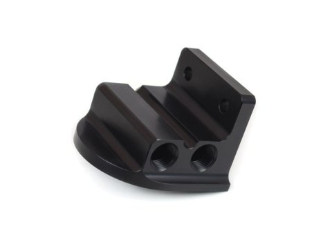 Canton Racing Remote Oil Filter Mounts 22-620 Adapter, Filter, Bolt-On, Aluminum, Black, 13/16-16 in. Thread, Dual 1/2 in. NPT Inlet/Outlet, Each thumbnail 3