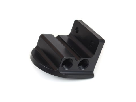 Canton Racing Remote Oil Filter Mounts 22-620 Adapter, Filter, Bolt-On, Aluminum, Black, 13/16-16 in. Thread, Dual 1/2 in. NPT Inlet/Outlet, Each thumbnail 5