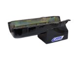 Canton Racing Drag Wet Sump Oil Pans 13-080TBLK Pan, Sump, Steel, Black Powdercoated, Rear Sump, 5 Qt., 3.875 in. Stroke, Passenger Side Dipstick, Chevy, Small Block, Each thumbnail 2