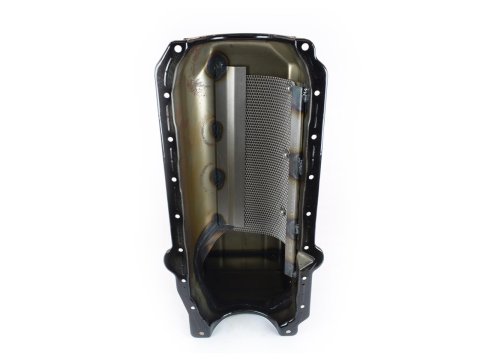 Canton Racing Truck Wet Sump Pans 16-100T Oil Pan, Truck, Steel, Black Powdercoated, 6 qt., Rear Sump, Chevy, 4WD, Small Block, Each