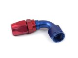 Canton Racing Swivel Hose Ends 23-665 Fitting, End, 90 Degree, -10 AN to Female -10 AN, Aluminum, Red/Blue Anodized, Each thumbnail 1