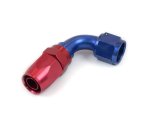 Canton Racing Swivel Hose Ends 23-665 Fitting, End, 90 Degree, -10 AN to Female -10 AN, Aluminum, Red/Blue Anodized, Each thumbnail 2