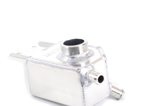Canton Racing Supercharger Coolant Tanks for 2003-2004 MUSTANG - 80-233S Recovery Tank, Coolant, Aluminum, Natural, Ford, Stock Cap, Each