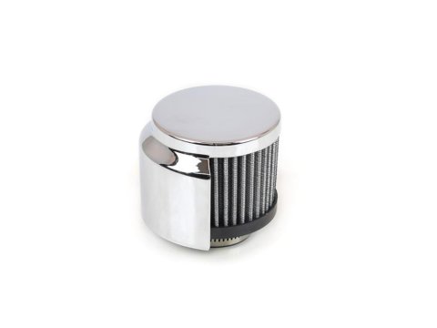 Canton Racing Valve Cover Breathers 65-510 Breather, Clamp-On, Round, Shielded, Steel, Chrome, Plain, Each thumbnail 1