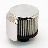 Canton Racing Valve Cover Breathers 65-515 Breather, Push-In, Round, Shielded, Steel, Chrome, Plain, Each thumbnail 2
