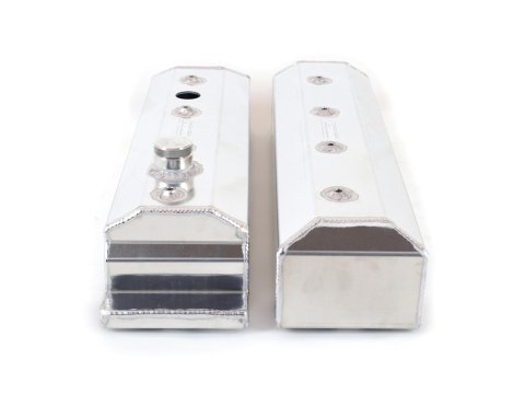 Canton Racing Fabricated Aluminum Valve Covers 65-206 Covers, Tall, Aluminum, Natural, LT-1, Centerbolt, Chevy, Small Block, Pair thumbnail 2