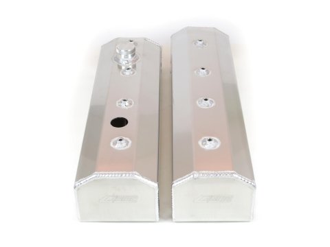 Canton Racing Fabricated Aluminum Valve Covers 65-206 Covers, Tall, Aluminum, Natural, LT-1, Centerbolt, Chevy, Small Block, Pair thumbnail 4