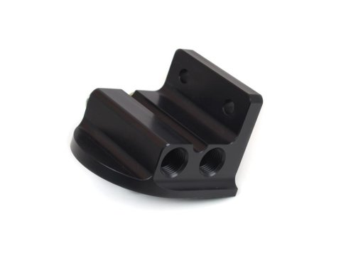 Canton Racing Remote Oil Filter Mounts 22-622 Mount, Remote, Single Bracket Style, Billet Aluminum, Black Anodized, 1/2 in. NPT Female Threads thumbnail 4