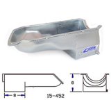 Canton Racing Road Race Series Wet Sump Oil Pans 15-452 Pan, Street/Strip, Steel, 5 qt., Rear Sump, Pontiac V8, Each thumbnail 5