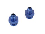 Canton Racing O-Ring Port Adapter Fittings 23-464A Fitting, Adapter, AN to Straight Cut, Straight, Aluminum, Natural, -8 AN, -12 AN, Pair thumbnail 2
