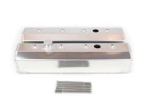 Canton Racing Fabricated Aluminum Valve Covers 65-205 Covers, Tall, Aluminum, Natural, Centerbolt, Chevy, Small Block, Pair thumbnail 1