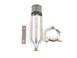 Canton Racing Breather Tanks 23-030 Overflow Tank, 24 oz., Round, Aluminum, Natural, 3/8 in. NPT Inlet, Universal, Kit thumbnail 1