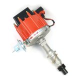 PerTronix Flame-Thrower HEI Distributors D1201 Distributor, Flame-Thrower, Magnetic Pickup, Vacuum Advance, Red Cap, Pontiac, 326-455, Each thumbnail 1