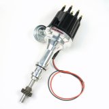 PerTronix Flame-Thrower Plug and Play Billet Distributors with Ignitor III® Module D7132710 Distributor, Play, Hall Effect Pickup, Vacuum Advance, Black Cap, Ford, 351C, 351M, 400, 429, 460 thumbnail 2