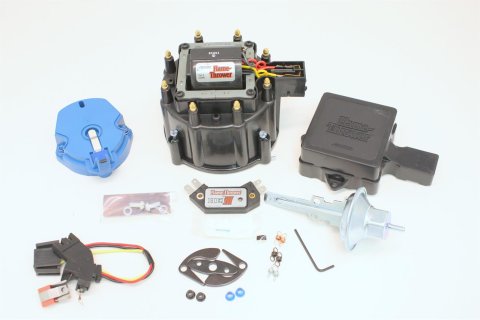 PerTronix Flame-Thrower Tuneup Kits D78000 HEI Distributor Upgrade Kit, Flame Thrower, Black Cap, Rotor, Module, Harness, Kit thumbnail 1