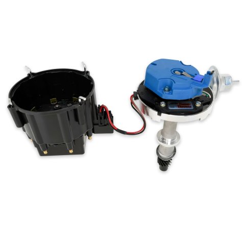 PerTronix Flame-Thrower Street/Strip HEI Distributors D1200 Distributor, Flame-Thrower, Magnetic Pickup, Vacuum Advance, Black Cap, Pontiac, 326-455, Each thumbnail 3