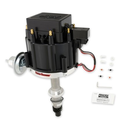 PerTronix Flame-Thrower Street/Strip HEI Distributors D1200 Distributor, Flame-Thrower, Magnetic Pickup, Vacuum Advance, Black Cap, Pontiac, 326-455, Each thumbnail 4