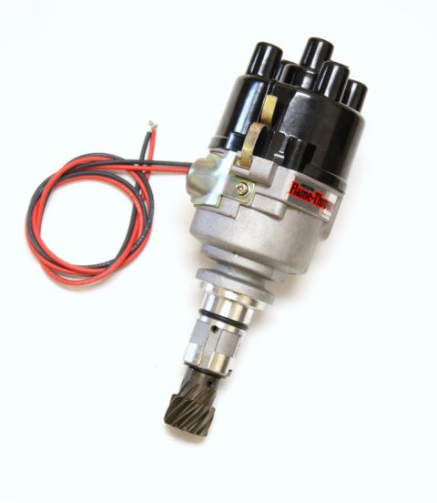 PerTronix Flame-Thrower HP Distributors for 1971-1973 PINTO - D190500 Distributor, Flame Thrower HP, Mechanical Advance, Black Cap with Top Terminals, Ford, Lotus, Twin Cam, Each thumbnail 1