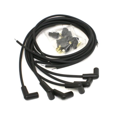 PerTronix Flame-Thrower 7mm Stock Look Spark Plug Wire Sets 706190 Wires, Look, Spiral Core, 90 degree Boots, Black, 6 Cylinder, Set thumbnail 1