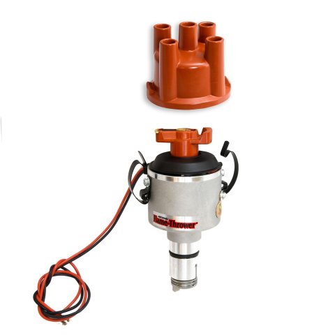 PerTronix Flame-Thrower Type 1 Engine Distributors D186604 Distributor, Flame Thrower 1, Hall Effect, Mechanical Advance, Red Cap, Volkswagen, H4, Each thumbnail 2