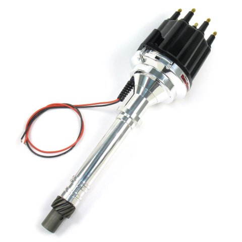 PerTronix Flame-Thrower Plug and Play Billet Distributors with Ignitor III® Module D7100810 Distributor, Play, Hall Effect Pickup, Mechanical Advance, Black Cap, Chevy, Big/Small Block, Each