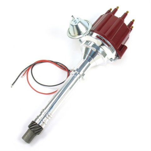 PerTronix Flame-Thrower Plug and Play Billet Distributors with Ignitor II® Module D100711 Distributor, Play, Hall Effect, Mechanical, Vacuum Advance, Red Cap, Chevy, Big/Small Block, Each