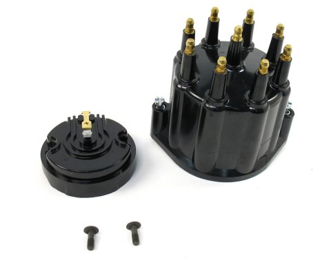 PerTronix Flame-Thrower Distributor Cap and Rotor Kits D600710 Rotor, Black, Male/HEI, Brass Terminals, Clamp-Down, Billet, V8, Each thumbnail 1