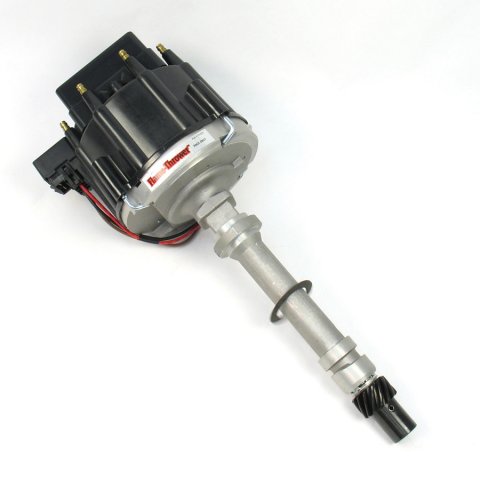 PerTronix Flame-Thrower Race HEI Distributors D1070 Distributor, Race, Magnetic Pickup, Mechanical Advance, Black Cap, Chevy, Big/Small Block, Each thumbnail 1