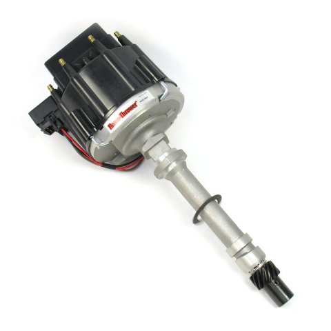 PerTronix Flame-Thrower Race HEI Distributors D1070 Distributor, Race, Magnetic Pickup, Mechanical Advance, Black Cap, Chevy, Big/Small Block, Each thumbnail 2