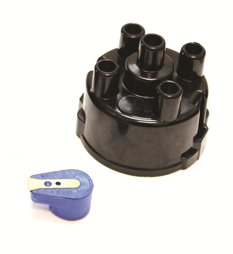 PerTronix Flame-Thrower Distributor Cap and Rotor Kits D604600 Rotor, Black, Male/HEI, Brass Terminals, Clamp-Down, Billet, L4, Each thumbnail 1