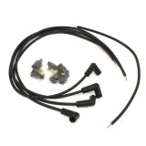 PerTronix Flame-Thrower 7mm Stock Look Spark Plug Wire Sets 704190 Wires, Look, Spiral Core, 90 degree Boot Ends, Black, 4 Cylinder, Set thumbnail 1