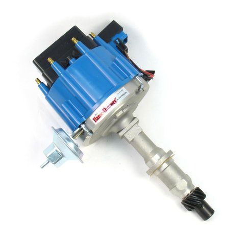 PerTronix Flame-Thrower HEI Distributors D1202 Distributor, Flame-Thrower, Magnetic Pickup, Vacuum Advance, Blue Cap, Pontiac, 326-455, Each thumbnail 1