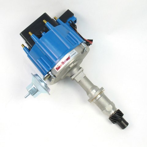 PerTronix Flame-Thrower HEI Distributors D1202 Distributor, Flame-Thrower, Magnetic Pickup, Vacuum Advance, Blue Cap, Pontiac, 326-455, Each thumbnail 2