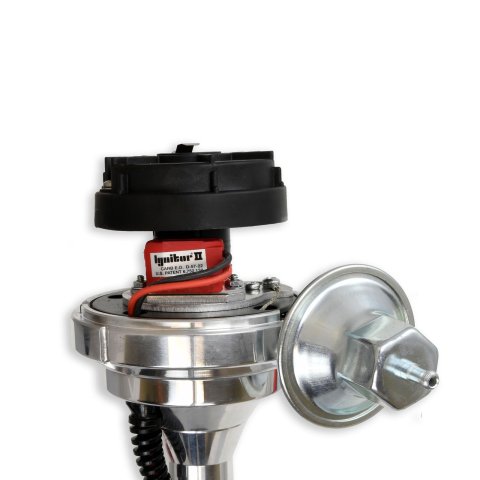 PerTronix Flame-Thrower Plug and Play Billet Distributors with Ignitor II® Module D130700 Distributor, Play, Hall Effect, Vacuum Advance, .500 in. Shaft, Black Cap, Ford, Small Block, Each thumbnail 1