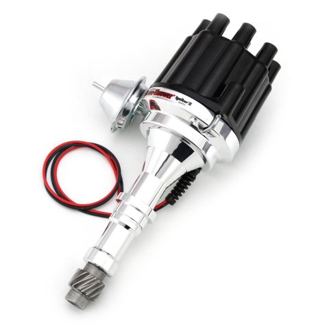 PerTronix Flame-Thrower Plug and Play Billet Distributors with Ignitor II® Module D150700 Distributor, Play, Hall Effect Pickup, Vacuum Advance, Black Cap, Buick, 400, 430, 455, Each