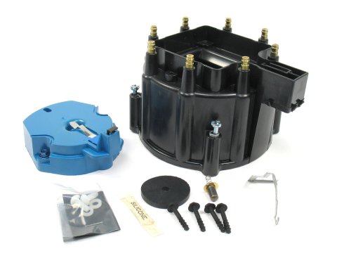 PerTronix HEI Cap and Rotor Kits D4000 Rotor, Black, Male/HEI, Brass Terminals, Clamp-Down, Buick, Chevy, GMC, Oldsmobile, Pontiac, V8, Kit thumbnail 2