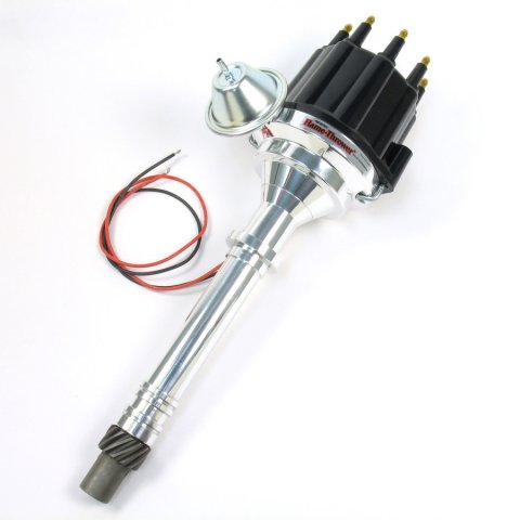 PerTronix Flame-Thrower Plug and Play Billet Distributors with Ignitor II® Module D100710 Distributor, Play, Hall Effect, Mechanical, Vacuum Advance, Black Cap, Chevy, Big/Small Block, Each thumbnail 2