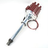 PerTronix Flame-Thrower Plug and Play Marine Distributors with Ignitor II® Module D200801 Distributor, Marine, Play, Magnetic, Mechanical Advance, Red Cap, Chevy, Big/Small Block, Each thumbnail 1