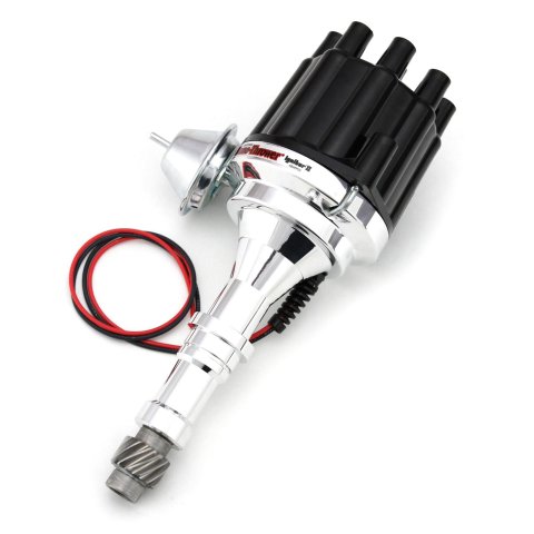 PerTronix Billet Plug and Play Distributors D151700 Distributor, Play, Female/Socket, Aluminum Housing, Iron Gear, Black Cap, Buick, V8, Each thumbnail 1