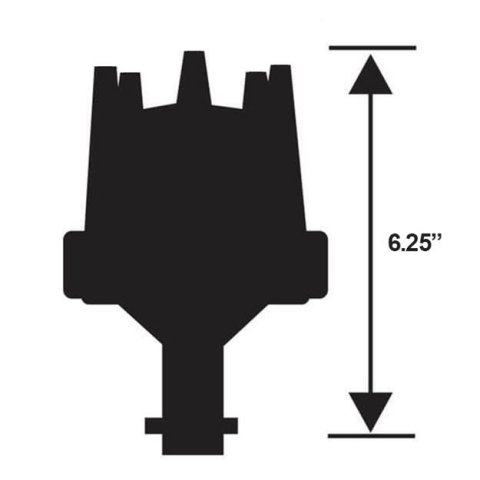 PerTronix Flame-Thrower Stock Look Cast Distributors D7134630 Distributors, Cast, Hall Effect, Vacuum, Female/Socket, Steel Gear, Black Cap, Ford, Big Block FE, Each thumbnail 5