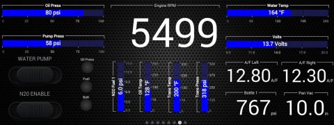 Racepak 6.86 in. Displays 250-DS-686 Digital Dashboard Displays, in LCD Display, Wiring Harness, Aluminum Housing, Black Anodized, External 16 GB Memory. Screen, VNet Systems, Kit thumbnail 9