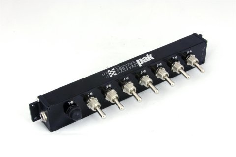Racepak SmartWire Switch Panels 500-SW-PNL8 Data Acquisition, SmartWire, SwitchPanel, Aluminum, Black Anodized, 8-Switch, Each thumbnail 1