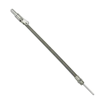Milodon Stainless Steel Oil Dipsticks 22040 Dipstick with Tube, Engine Oil, Braided Steel, Natural, Ford, V8, Each thumbnail 1