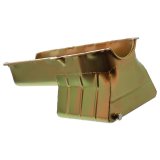 Milodon Street and Strip Oil Pans 30908 Pan, Steel, Gold Iridite, 6 qt., Chevy, Small Block, Stroker, With Windage Tray, LH Dipstick, Each thumbnail 2